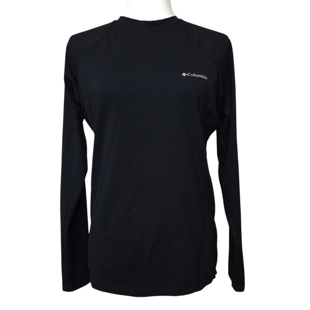 Columbia Omni-Heat Women's S Black Baselayer Long Sleeve Shirt Thermal Stretch